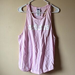 adidas Light Pink Logo Racerback Tank